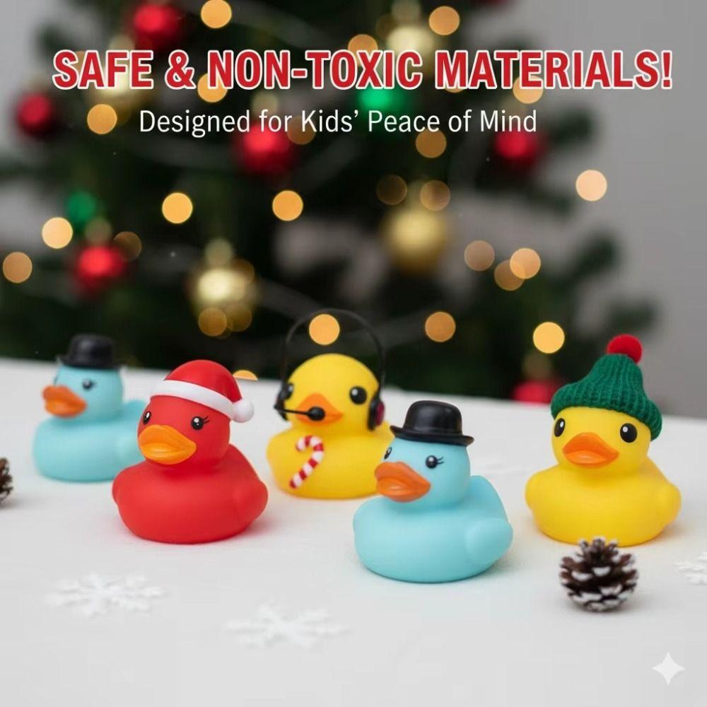 Collectible Figure Christmas Advent Calendar Random Mini Duck Figure Holiday Rubber Duck Holiday