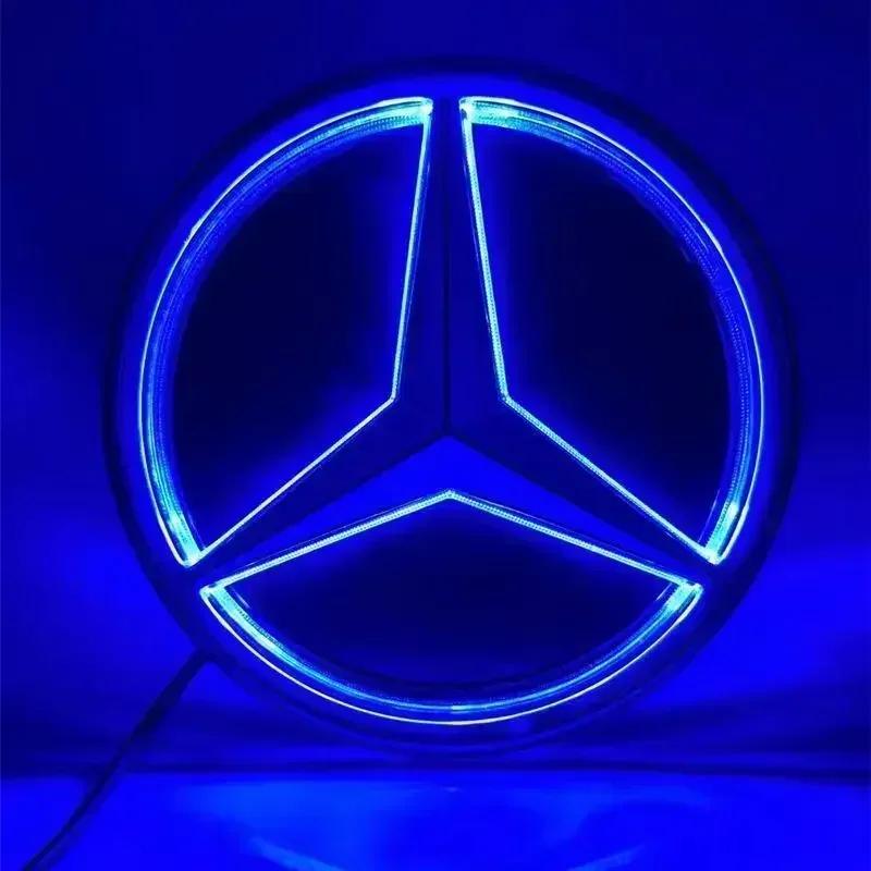 Car Front Grilled Star Emblem LED Illuminated Logo White Blue Red Light for Mercedes Benz W204 GLK200 GLK260 GLK350 2013-20151