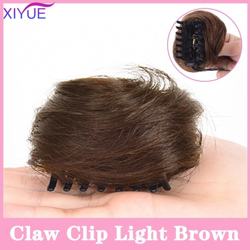 Накладные волосы на зажиме для когтей, синтетические высокотемпературные волокна, шиньон, искусственные волосы, омбре, волосы в виде когтей, грязные булочки, прическа, коготь