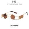 Men Fashion Round Punk Sunglasses Steampunk Retro Sun Glasses Outdoor Eyewear UV Protection