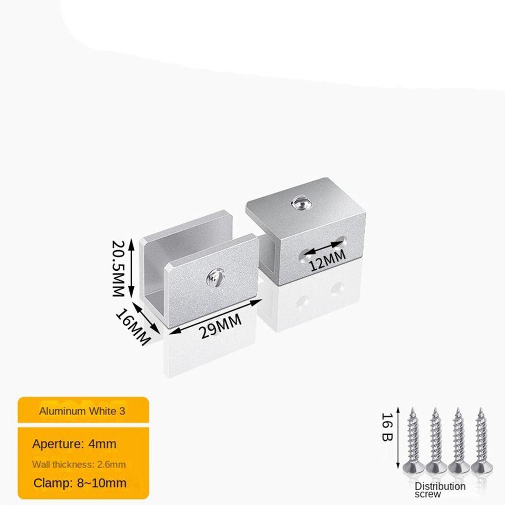 Кронштейн Держатель Стеклянной Полки Алюминиевый Сплав Безрамные Кронштейны Креативный Зажим для Стеклянной Двери Ванная
