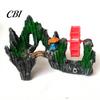 Spinning Waterwheel for Fish Tank Aquarium Waterwheel, Ornament, Mini Rockery Mountain Air Bubbler, Dynamic Decoration Aerating Action Hideout