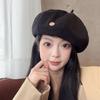 Береты для женщин на осень и зиму в японском стиле, шляпы художника, которые делают лицо маленьким и универсальными, шляпа-тыква-бутон для большой головы