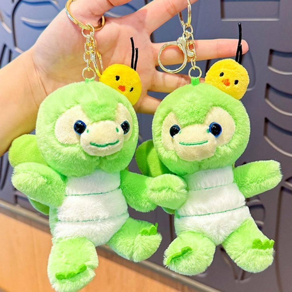 Green Tortoise Pendant 14cm Animal Plush Dolls Kawaii Car Key Rings  Trendy Jewelry Gift