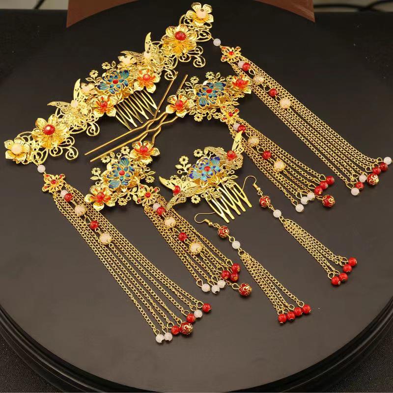 Женские гребни для волос Hanfu Свадебные аксессуары для волос Головной убор Ювелирные изделия Свадебный головной убор Заколка для волос