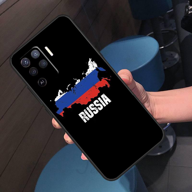 Russian Flag Case For Oppo A16 A17 A18 A96 A76 A60 A80 A40 A38 A58 A78 A98 A94 A74 A54 A15 A57 A77 A5 Pro