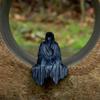 Gothic Decor Tabletop Mysterious Grim Reaper Statue - Gothic Spooky Decor for Garden or Bookshelf - 12cm Resin Figurine - Goth Bookshelf Decor