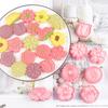 8pcs Flower Biscuit Mold Chrysanthemum Plum Blossom Cartoon Cake Sugar Flipping 3D Cookie Cake Baking Tools Party Supply