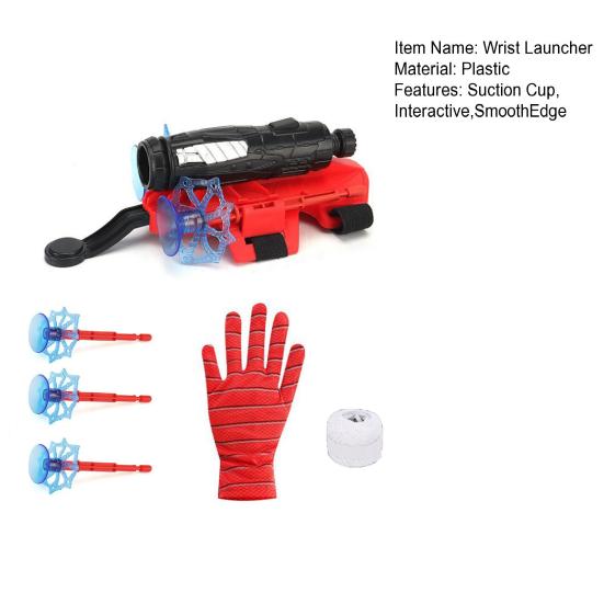 Spiderman Wrist Launcher Strong Suction Cup Catapult Toy Action Figure Spiderman Cosplay Toys Children Launcher Toy Boys Girls Gift