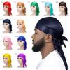 Star Satin Silk Head Wrap Cap for Men Women Waves,Premium Satin Deluxe Bandana Men,Long Tail,Thin Breathable,for Hip Hop