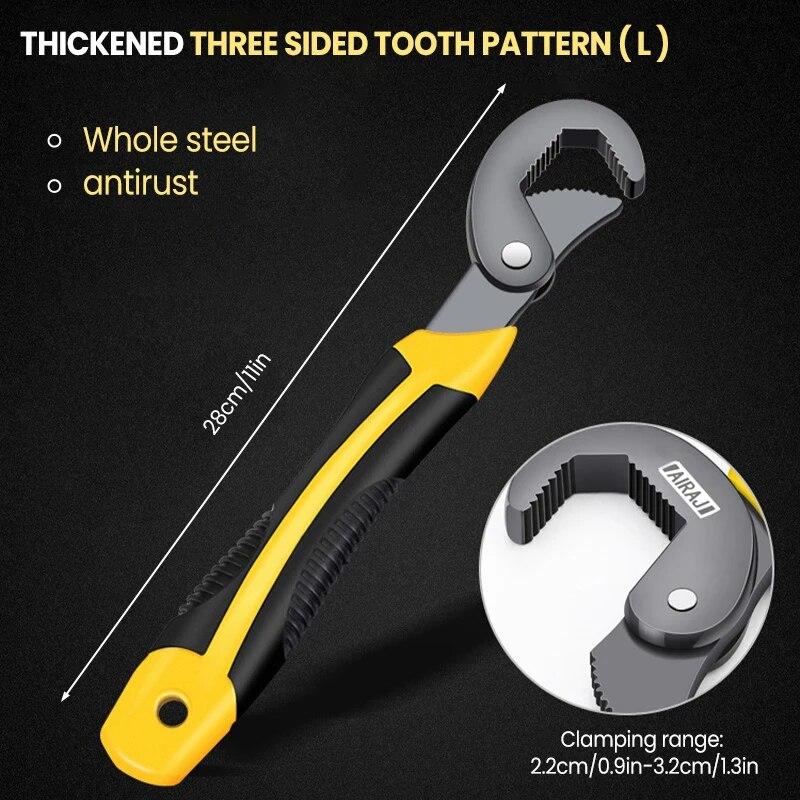 Набор гаечных ключей AIRAJ с трехсторонним зубчатым утолщением и защитой от ржавчины, большой размер 6-32 мм, многофункциональный ручной инструмент