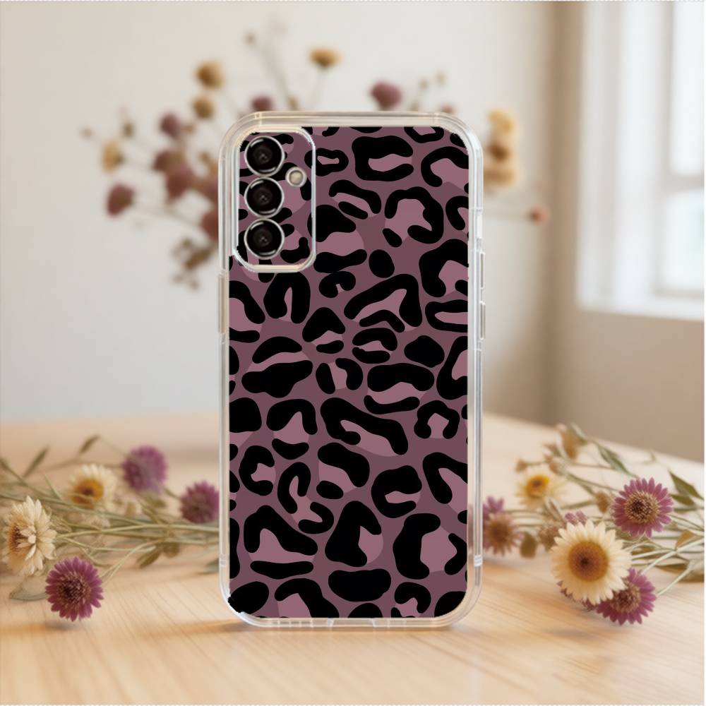 Leopard Print Phone Case For SamsungA10,12,20,21S,30,31,40,50,51,52,70,71 Transparent Cover