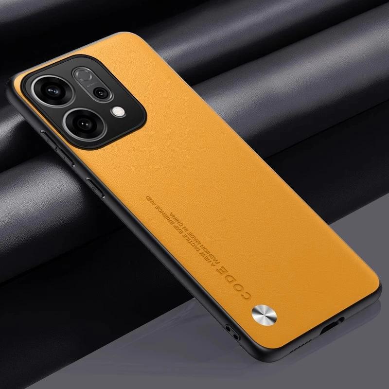 Для Reno 14 Pro 5G Reno14 Однотонный Чехол для Телефона из Искусственной Кожи Для OPPO Reno 14Pro Матовый Чехол Силиконовый Ударопрочный Мягкий Край Задняя Крышка