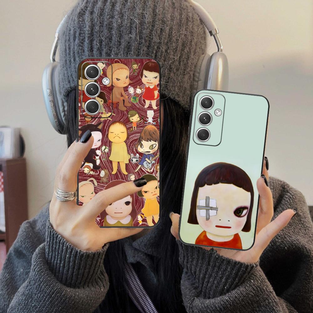 Аниме Чехол для телефона Yoshitomo Nara для Samsung Galaxy S26 S25 S24 S23 S22 S21 S20 Note20 Plus FE Ultra Красочная Крышка Роскошный Красивый
