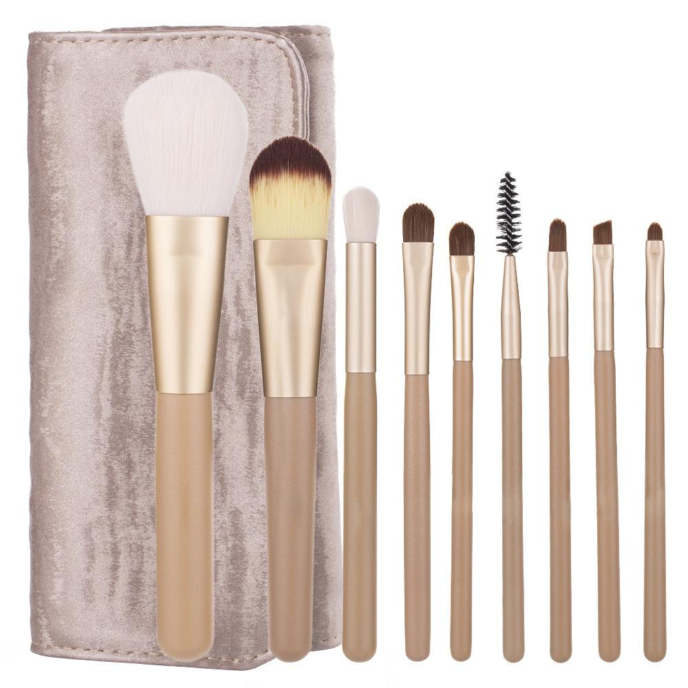 9 makeup brushes set Soft pony hair eyeshadow brush Loose powder brush Full set of makeup and beauty tools for beginners