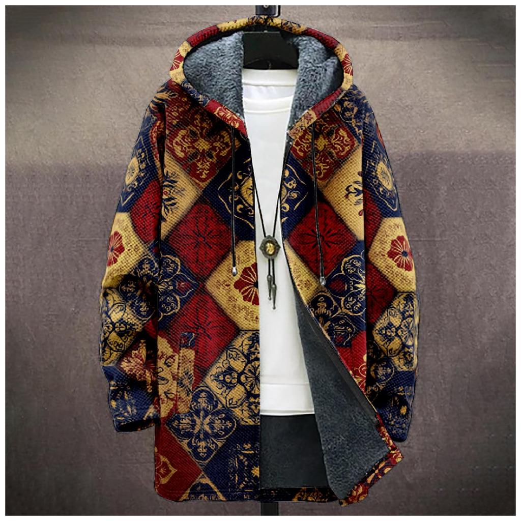 Мужская плотная куртка с карманами на молнии и карманами, вставленными в хлопковую куртку