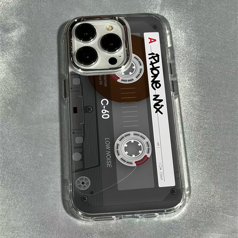 Фоторамка в виде кассеты Intage Мягкий чехол для телефона для iPhone 17 Air 16 e 15 14 13 12 11 Pro Max Plus SE Ударопрочный чехол