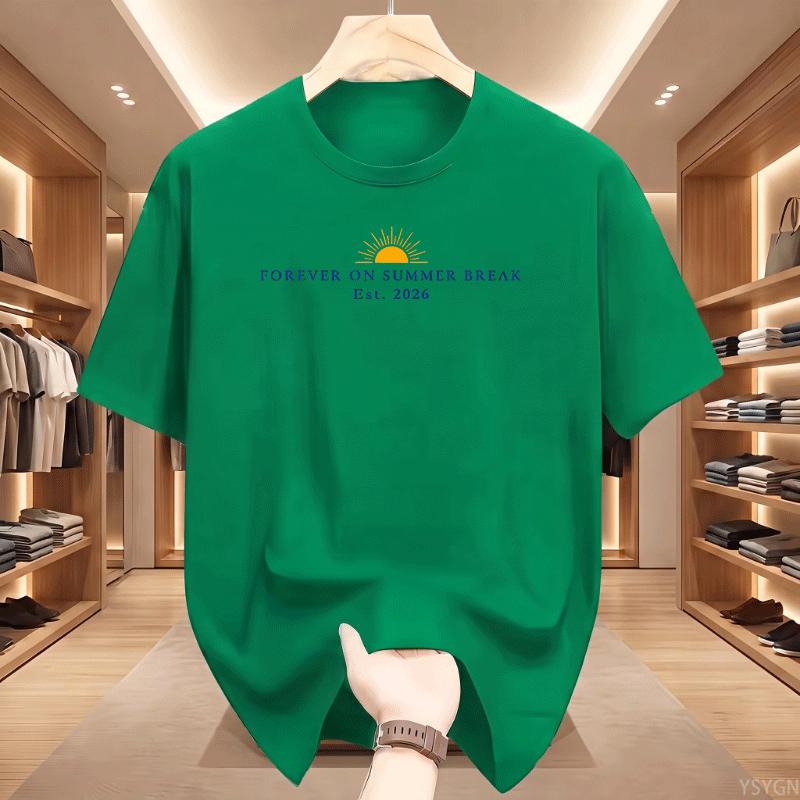 Teacher Retireunisext Tee Shirt Forever On Summer Break 2026 T Shirt Teacher Retiring Tees Unisex Cotton Short Sleeve Tees Tops