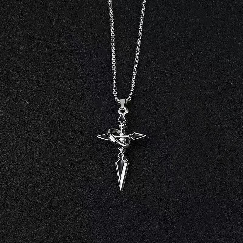 Модный Индивидуальный Ретро Готический Крест Ожерелье Для Мужчин И Женщин Уличный Хип-Хоп Законодатели Моды Универсальный Пе