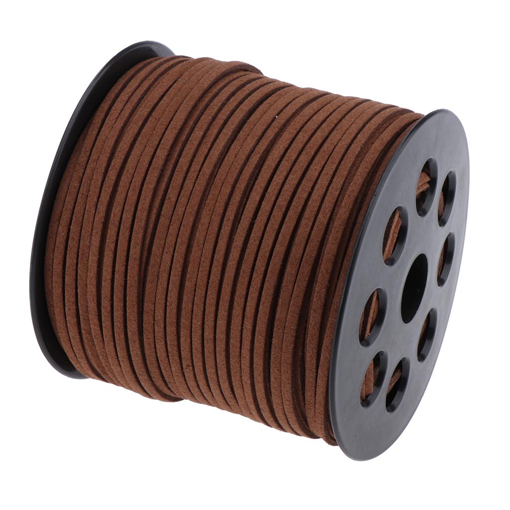 98 Yards 2.7mm Faux Suede Cord String Lace Beading Thread Black