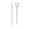 CRANNE 14K Luxury Cubic Chain Earrings (Gold Pin) C24EGP201