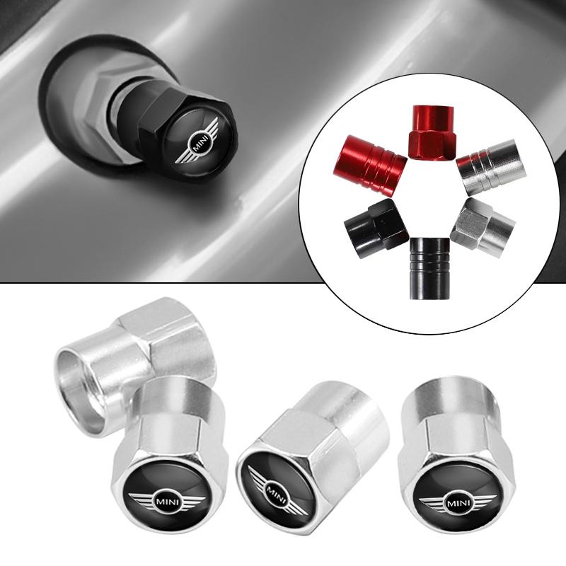 For mini ww1 4Pcs Car Tire Valve Caps Aluminum Car Wheel Stem Air Valve Cap For BMW Mini Cooper One JCW WORKS F54 F55 F56 F57 F60 R50 R52 R53