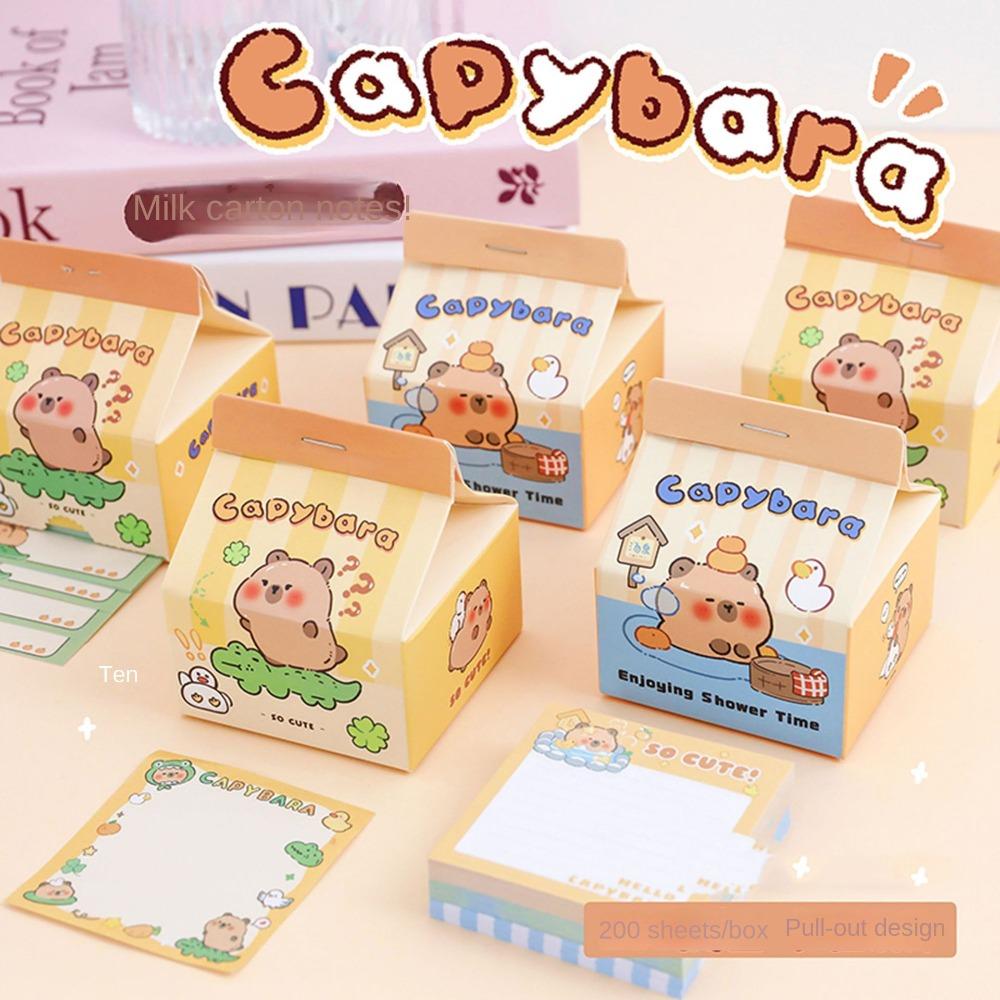 Декоративные бирки Capybara Note Paper Канцелярские принадлежности Cute Capybara Memo Pad Bookmark Marker