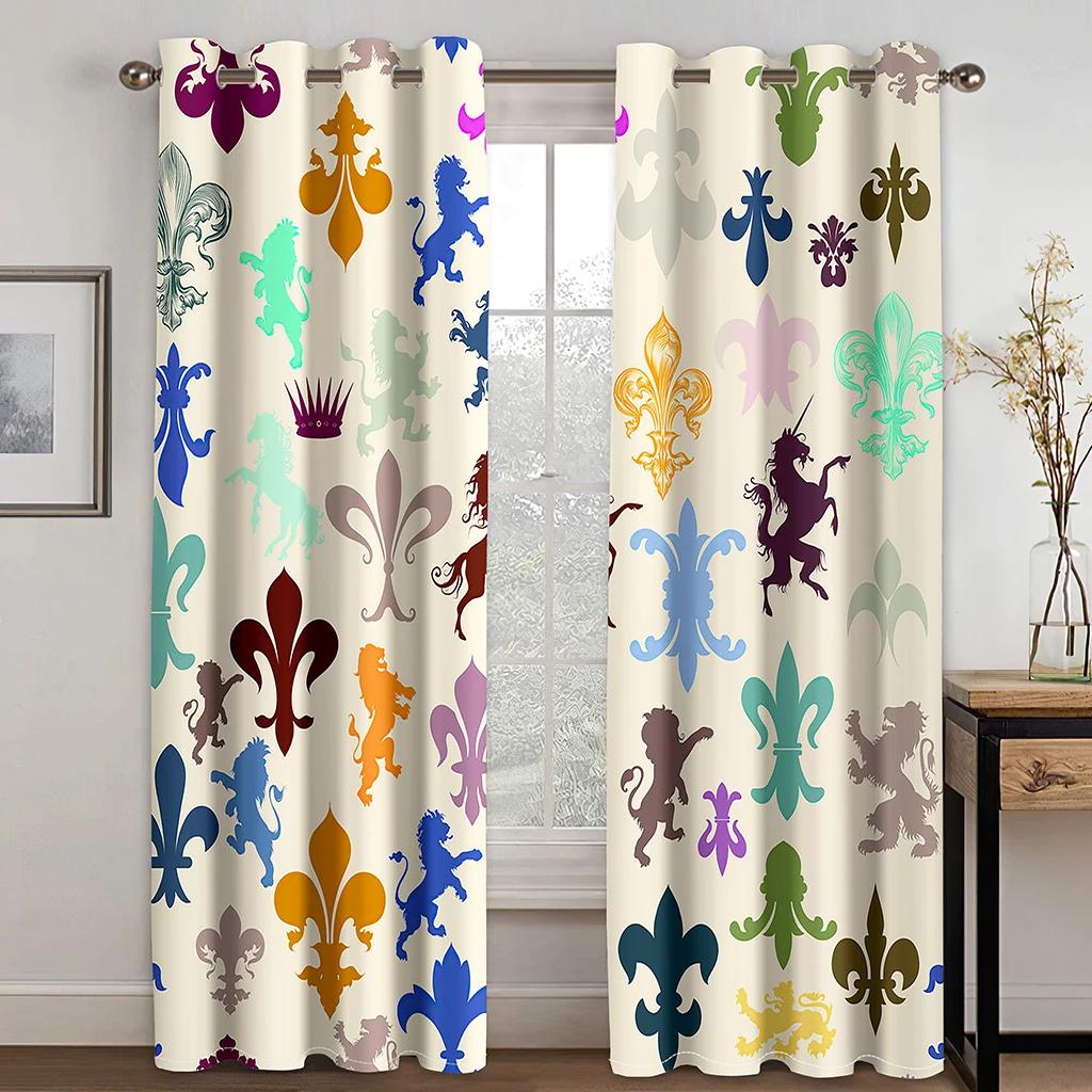 3D печать Радуга милые животные дешевые мультфильм детские тонкие оконные шторы для девочек и мальчиков Декор для гостиной спальни 2 панели