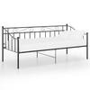 VidaXL Sofa Bed Frames Black Metal 90x200 Cm, Black, Powder-coated Metal