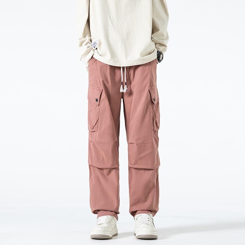 Новый комбинезон прямые свободные мужские брюки высококлассные мужские брюки-парашюты широкого кроя модные брюки мужские повседневные брюки мужская одежда
