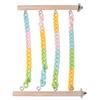 Chew-Proof Mice Rope Swing Stand Wobble-Free Natural Wood Climbers Small Animal