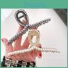 Elegant Pearl And Rhinestone Hair Claw For Women Stylish Geometric Design Perfect For Fashionable Updos