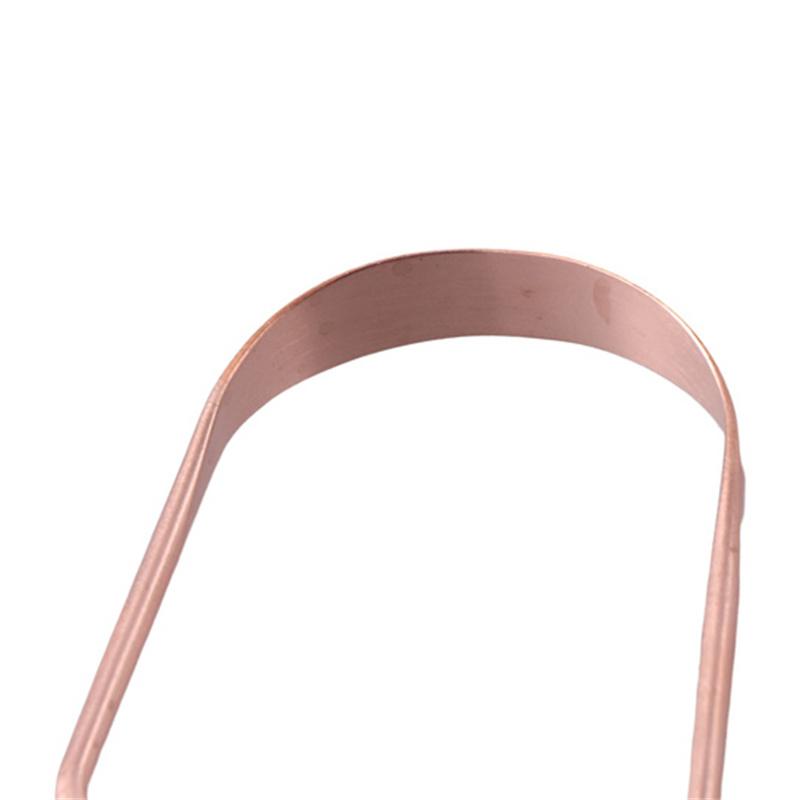 Pure Copper Tongue Scraper Oral Cleaner Brush Fresh Cleaning Hygiene Care Tools
