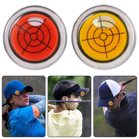 1/5Pcs Golf Ball Marker Round Cap Clip Mark with Level Function Magnetic Golf
