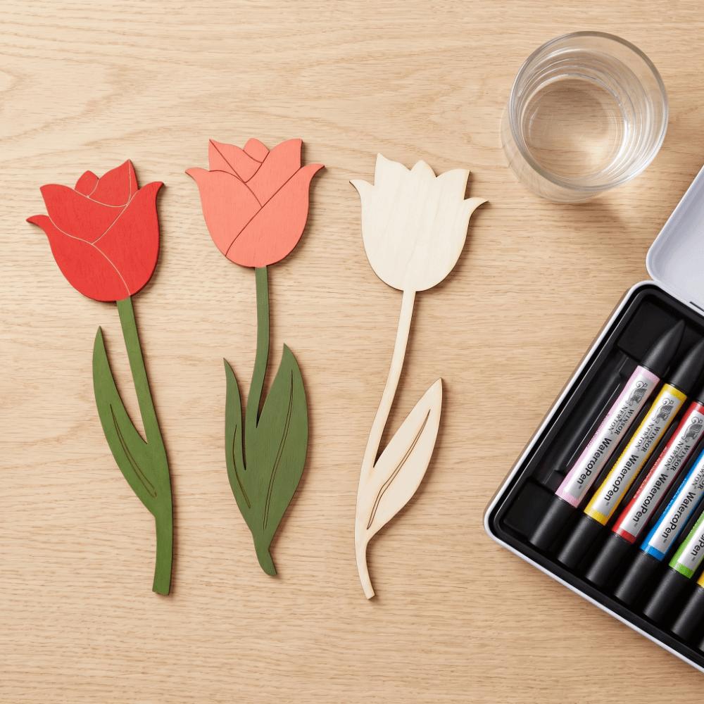 30 PCS Creative Wooden Rose Chips Funny Mother's Day Gifts For Weddings Birthdays Holidays