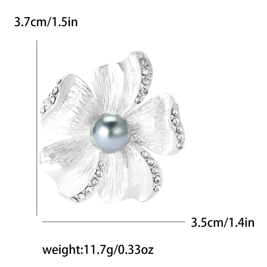 Модная универсальная брошь-цветок из эмали из сплава, простая булавка для женского костюма в стиле ретро, украшение на корсаж