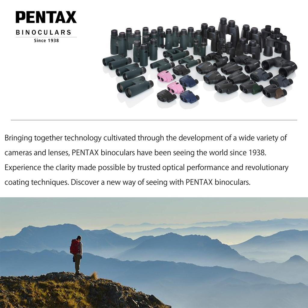PENTAX UD 9x21 Зеленый Яркое и четкое поле компактного корпуса с призмой Roof для легкого полностью для превосходного качества изображения с уменьшенными бликами и 9x