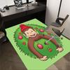 1PC Curious George Christmas Anti-slip carpet, suitable for Office, bedroomand playrooms. It can also be used as a sofa footrest cover-R79