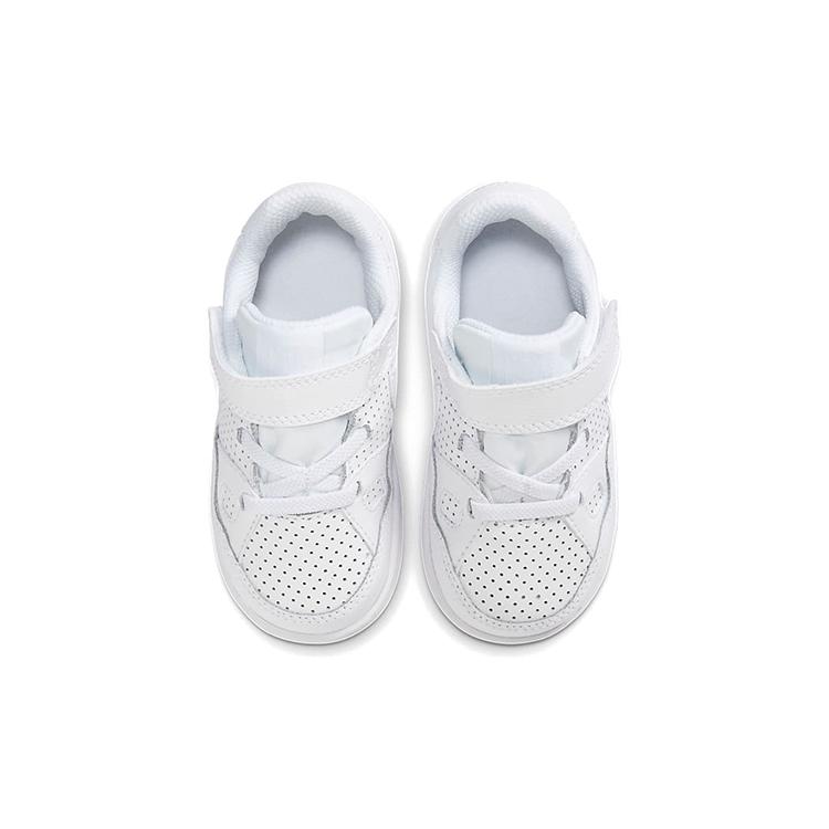 Nike Son Of Force Нескользящие, Износостойкие, Дышащие Низкие Кеды для Скейтборда Чисто-белые Для Младенцев и Малышей 615150-109