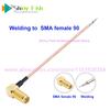 2 шт. ВЧ коаксиальный пигтейл U.FL SMA кабель SMA штекер с прямым углом к разъему U.FL Адаптер U.FL удлинительный кабель-перемычка для WIFI антенны RG178