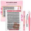DIY Individual Lash Extensions Kit 30D 40D Cluster Lashes With Adhesive Tweezers Professional Eyelash Enhancement