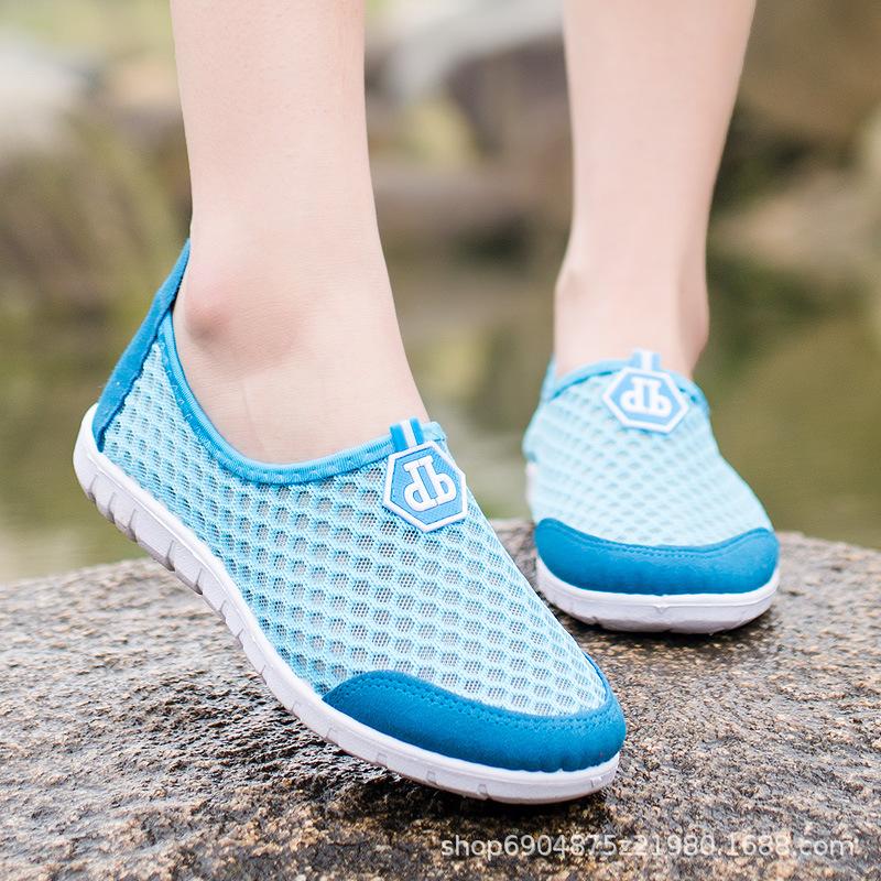 Старая пекинская тканевая обувь, сетчатая обувь, рабочие нескользящие повседневные сетчатые сандалии с мягкой подошвой, дышащая летняя обувь для ленивых