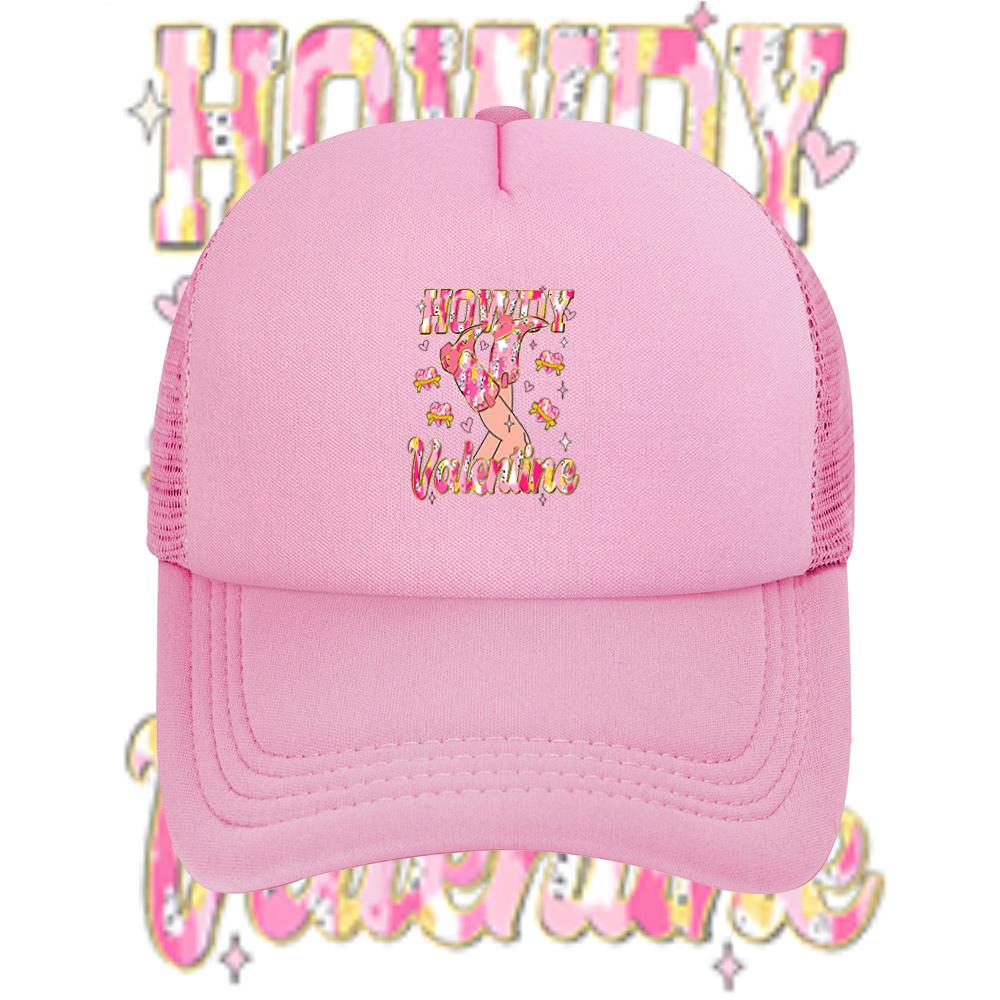 Howdy Valentine cowgirl boots hearts Baseball Cap Anime Graphic Hats Adult Unisex Women Sports Outdoor
