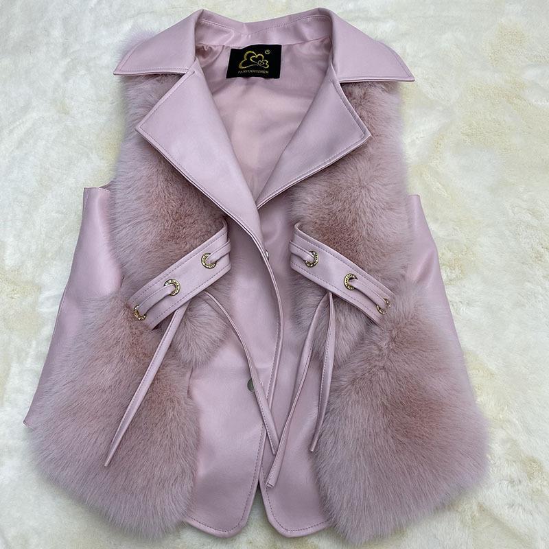 Fur Autumn and Winter New Boutique Imitation Fox Fur Vest, Korean Version Patchwork Women's Vest