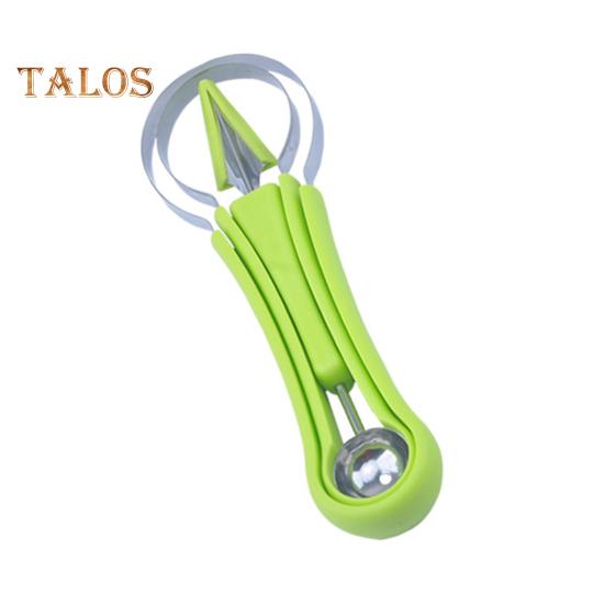 3-in-1 Stainless Steel Fruit Baller Set Melon Carving Tools Fruit Peeler Cutter Seeds Remover Ice Cream Baller Kitchen Utensils