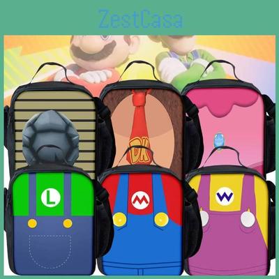 Стильный набор рюкзака Mario 2023 для студентов включает сумку для ланча и пенал