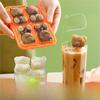 Silicone Bear Ice Cube Mold - Four-Grid Tray for Home, Celebrity-Style Ice Cream, and Ice Balls