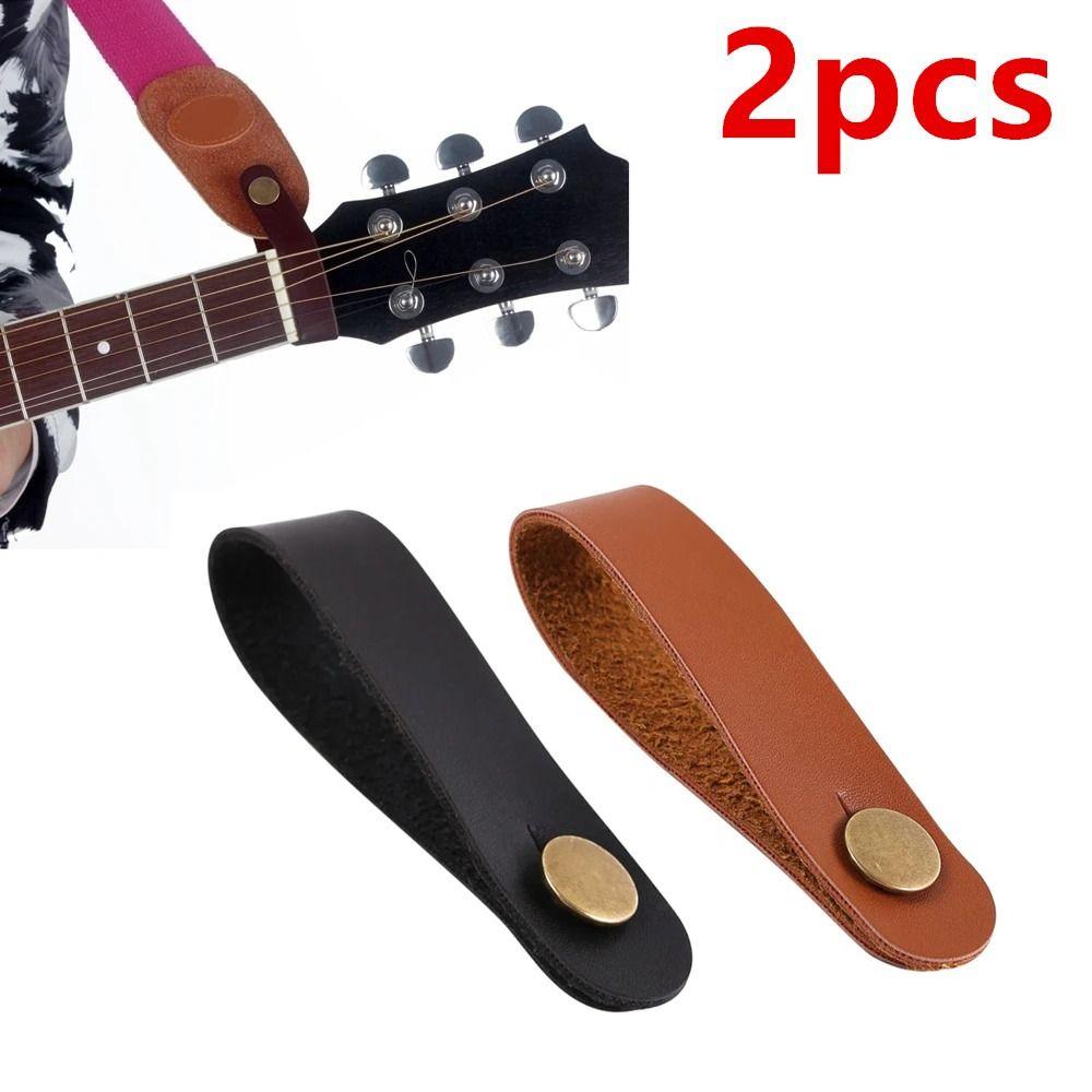 Adjustable Retro Guitar Neck Strap Retro Holding Button Safety Lock Strap Guitar Neck