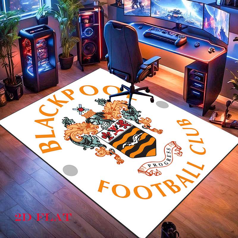 Blackpool F.C Poster Carpet Rug for Living Room Bedroom Home Sofa Decoration,Kids play Nonslip Floor Mat
