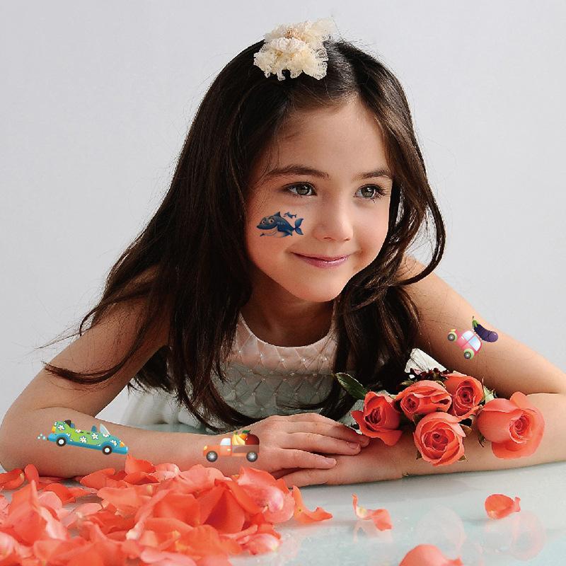 Мультяшный водонепроницаемый детский набор наручных часов INS Tattoo Sticker Little Fresh 10 шт. набор наклеек игрушка милое лицо ручной работы